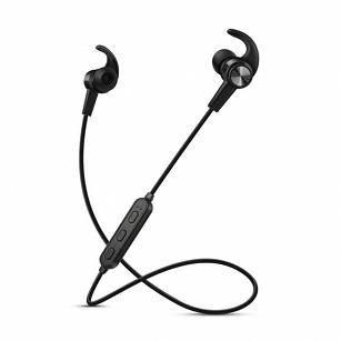 Słuchawki bezprzewodowe, z mikrofonem, ze słuchawkami SAVIO WE-02 (dokanałowe, sportowe bezprzewodowe, Bluetooth TAK, z wbudowanym mikrofonem kolor czarny