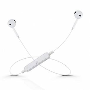 Słuchawki bezprzewodowe SAVIO WE-01 (douszne bezprzewodowe, Bluetooth z wbudowanym mikrofonem kolor biały