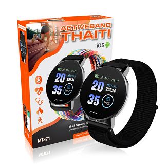 MEDIA-TECH SMARTBAND THAITI, MONITORING CIŚNIENIA KRWI, PULSU ORAZ INNYCH PARAMETRÓW, DWA PASKI NYLONOWE W ZESTAWIE MT871 - 15