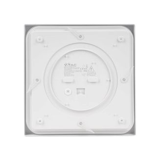 Plafon V-TAC 24W LED Kwadrat IP44 Czujnik Ruchu Mikrofalowy 30x30cm Biały VT-8624SW-SQ 4000K 2400lm - 3