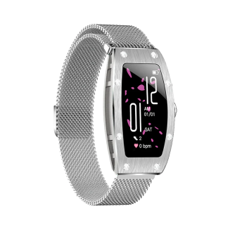 Smartwatch Kumi K18 Svarovski srebrny - 4
