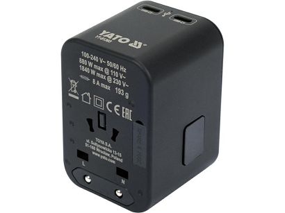YT.ADAPTER PODRÓŻNY UNIW. USB / USB-C 65W