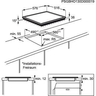 Płyta ceramiczna Electrolux EHF6342XOK (4 pola grzejne; kolor czarny) - 3