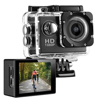 Kamera Extralink Action Camera A10 Czarna 1080P 30fps, IP68, wyświetlacz 2.0