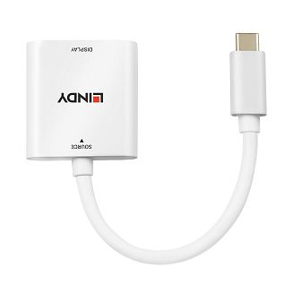 Lindy 43339 adapter kablowy 0,1 m USB Type-C HDMI Biały - 3