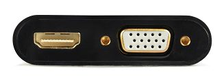 GEMBIRD KONWERTER SYGNAŁU VGA DO HDMI + VGA 0,15M, CZARNY - 3