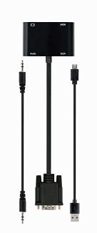 GEMBIRD KONWERTER SYGNAŁU VGA DO HDMI + VGA 0,15M, CZARNY - 9