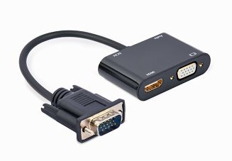 GEMBIRD KONWERTER SYGNAŁU VGA DO HDMI + VGA 0,15M, CZARNY - 6