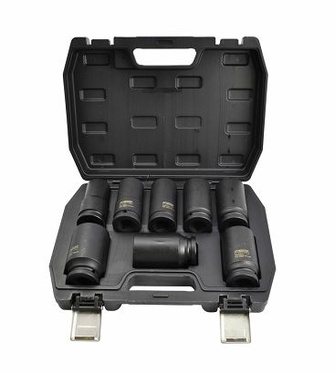 AW ZESTAW NASADEK UDAROWYCH 3/4"  8cz. DŁUGIE BLACK LINE