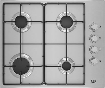 Beko HIBG64120SX płyta kuchenna Stal nierdzewna Wbudowany 60 cm Gaz 4 stref(y)