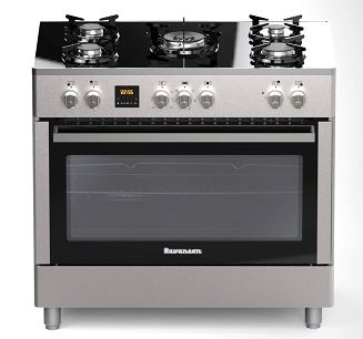 Kuchnia gazowo-elektryczna Ravanson KWGE-K90 Glass Inox - 5