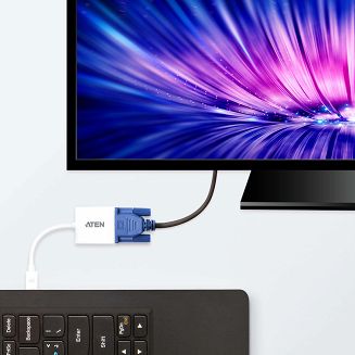 ATEN VC920-AT adapter kablowy Mini DisplayPort VGA (D-Sub) Biały - 3