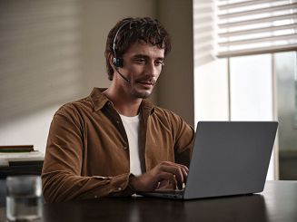 Słuchawki bezprzewodowe kostne Shokz OpenMeet mic-ANC USB-C czarne - 9