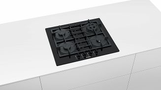 Płyta gazowa BOSCH PNP6B6B90 (4 pola grzejne; kolor czarny) (WYPRZEDAŻ) - 3