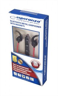 ESPERANZA SŁUCHAWKI DOUSZNE BLUETOOTH METALOWE CZARNE EH186K - 3