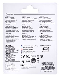 SSD Patriot Viper P400 Lite M.2 PCI-Ex4 NVMe 1000GB - 4