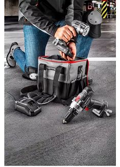 Zestaw narzędzi akumulatorowych Graphite wiertarko-wkrętarka, latarka, torba, akumulator Energy+ 18V i ładowarka - 5