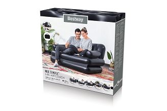 Bestway 75054 Sofa wielofunkcyjna, Materac dwuosobowy 1.88m x 1.52m x 62cm czarna - 14