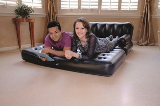 Bestway 75054 Sofa wielofunkcyjna, Materac dwuosobowy 1.88m x 1.52m x 62cm czarna - 4