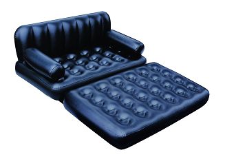 Bestway 75054 Sofa wielofunkcyjna, Materac dwuosobowy 1.88m x 1.52m x 62cm czarna - 3