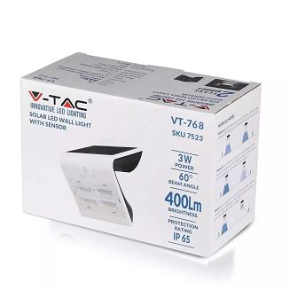 Projektor solarny V-TAC VT-768 3W LED 4000K 400lm (SKU 7523) Biały, Czarny - 3