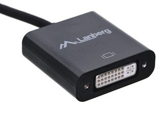 Adapter Lanberg AD-0007-BK (DisplayPort M - DVI-D F; 0,10m; kolor czarny) - 4
