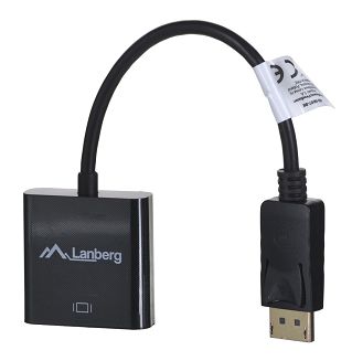 Adapter Lanberg AD-0007-BK (DisplayPort M - DVI-D F; 0,10m; kolor czarny) - 5