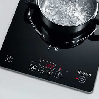 SEVERIN KUCHENKA INDUKCYJNA 1 PALN. TEMP. DO 240°C CO 10°C, TIMER DO 180 MIN. DOTYKOWE POLE OBSŁUGI, 2000W KP1071 - 2