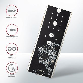 Axagon EM2-GTR Obudowa SSD Czarny M.2 - 8
