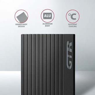 Axagon EM2-GTR Obudowa SSD Czarny M.2 - 5