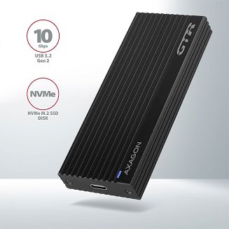 Axagon EM2-GTR Obudowa SSD Czarny M.2 - 4