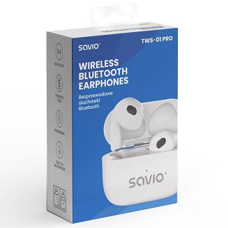 SAVIO SŁUCHAWKI BEZPRZEWODOWE BLUETOOTH TWS-01 PRO - 7