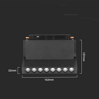 Oprawa Szynosystemu 48V V-TAC 10W LED SMART WiFi TRACKLIGHT 3w1 Czarna VT-3610 2700K-6400K 900lm - 5