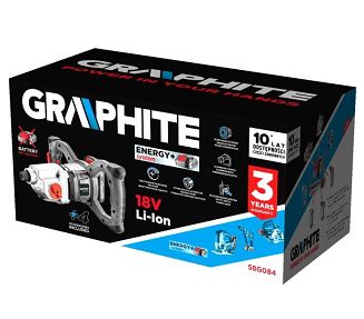 Graphite 58G084 akumulatorowy świder do ziemi 650 RPM Bateria 2,8 kg - 8