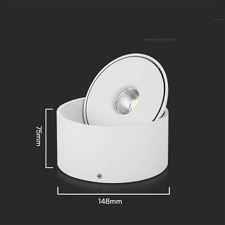 Oprawa natynkowa LED V-TAC VT-2825 20W CRI90 CCT 3000K-4000K-6400K 1408lm (SKU 23155) Biały - 7