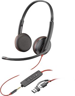 POLY Zestaw słuchawkowy Blackwire 3225 Stereo USB-C + wtyczka 3,5 mm + przejściówka USB-C/A - 4