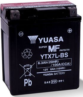 Akumulator Yuasa YTX7L-BS samochodowy ołowiany (VRLA) 6 Ah 12 V 100 A do motocykla - 3