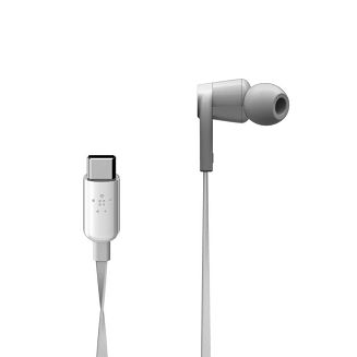 BELKIN SŁUCHAWKI PRZEWODOWE USB-C DOUSZNE BIAŁE - 4