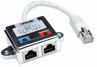 INTELLINET ADAPTER ROZGAŁĘZIACZ LAN RJ45 / 2X RJ45 - 3