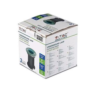 Oprawa gruntowa V-TAC VT-7677 najazdowa 230V IP65 GU10 (SKU 7515) Czarny, Srebrny - 6