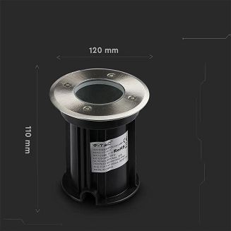 Oprawa gruntowa V-TAC VT-7677 najazdowa 230V IP65 GU10 (SKU 7515) Czarny, Srebrny - 7