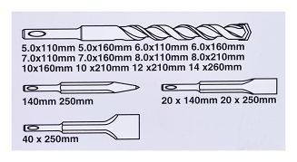 MAKITA ZESTAW WIERTEŁ SDS + DŁUTA 17szt. W WALIZCE MAKPAC - 11