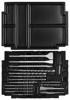 MAKITA ZESTAW WIERTEŁ SDS + DŁUTA 17szt. W WALIZCE MAKPAC - 5