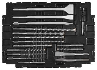 MAKITA ZESTAW WIERTEŁ SDS + DŁUTA 17szt. W WALIZCE MAKPAC - 6