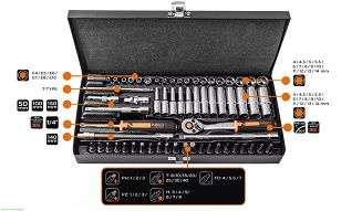 Klucze nasadowe Neo Tools 1/4