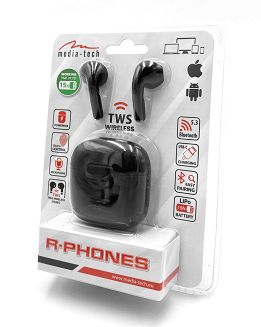 Słuchawki Media tech MT3589K (douszne; Bluetooth; z wbudowanym mikrofonem; kolor czarny - 9