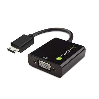 Techly IDATA HDMI-VGA4 adapter kablowy VGA (D-Sub) HDMI Type C (Mini) Czarny - 8
