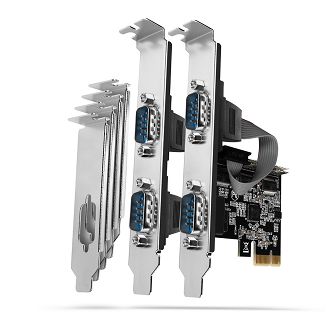 Axagon PCEA-PSN PCIe- mit 4x Seriell-Ports - ASIX AX99100 Chipsatz adapter Wewnętrzny RS-232 - 8
