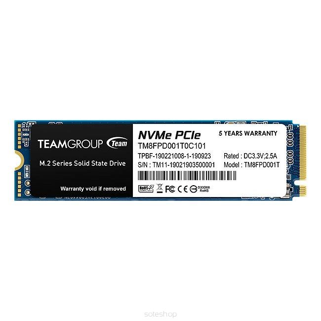 Team Group MP33 Pro NVMe SSD, PCIe 3.0 M.2 Type 2280 — 1 TB