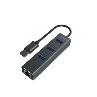 SAVIO AK-58 3-PORTOWY HUB USB-A Z ADAPTEREM RJ-45 - 11